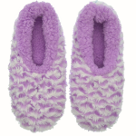 Snoozies Purple Wiggly Stripe - Lilac - M Women