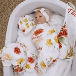 Wrap Set Swaddle Set Rustic Flower