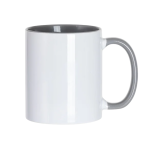 Mugs - 11OZ Coloured Inner & Handle 13 Colours - Grey