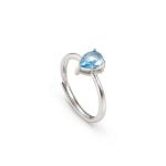 Colour Wave Ring With Light Blue Cubic Zirconia