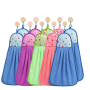 10-PIECE Assorted Colours Coral Fleece Hand Towels