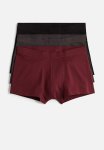 3-PACK Short Cotton Trunks - Red Grey Black