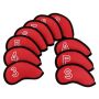 10 Piece Neoprene Mesh Golf Iron Head Covers-red
