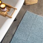 Microfibre Bath Mat Duck Egg 50X80CM