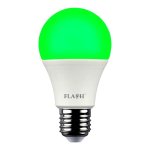 Flash A60 LED Light Bulb Green 6W E27