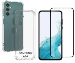 Shockproof Clear Case Pouch And 9D Tempered Glass Protector For Samsung A54