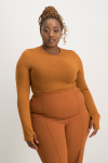 Lucy Long Sleeve Bodysuit - Glazed Ginger - 2XL