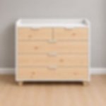 White Compactum With Pine Drawers With A Surrounding Lip