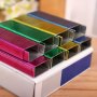 800PCS/1SET Colorful Staples - Universal Type Staples For Office Supplies File Staples Book Staples And Staples Supplies - Made Of Other Metal Materials