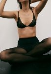 Non-padded Underwired Lace Bra - Black