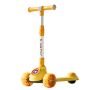 Kids 3-WHEEL Light-up Scooter With Music - Foldable Yellow Ages 1-12