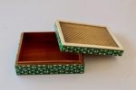 Brass Green Hexagonal Box With Lid – 7X21X16CM