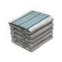 's Kitchen Towel - Design 2378 - 050X080CMS - 05 PC Pack - Stripes - Scuba Blue