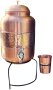 Two-tone Copper Water Dispenser With Cup & Stand
