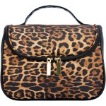 Clicks Toiletry Bag Brown Leopard