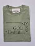 Mens My God Is Almighty Olive T-Shirt - 3XL