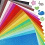 10SHEETS Glitter Cardstock Paper A4 Premium Craft Cardstock Paper Non-self-adhesive Stickers For Art Project Gift Wrapping Party Decorations 10 Colors 250GSM Eid Al-adha Mubarak