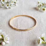 4MM Gold Plated Stainless Steel Bangle 70MM