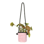 Hanging Red Stripy Planter - Small