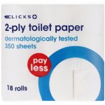 Clicks 2 Ply Toilet Paper 18 Rolls