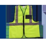 Reflective Vest With Zip & Id Lime