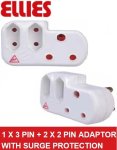 Ellies Power Socket Extension Adaptor With Surge Protection