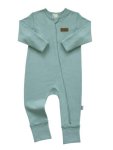 Sage Coastal Interlock Cotton Onesie - Newborn