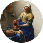 Rsw Milk Maid By Vermeer Wall Decal - 100CM L X 100CM H