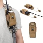 Tactical Molle Radio Walkie Talkie Pouch: Portable Interphone Holster For Hunting & Climbing - Perfect For Carrying Waist Bags