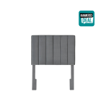 Pylon Headboard Velvet Charcoal