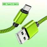 1PC 2.4A Fast Charging USB Type-c Cable Long Nylon Braided USB A To USB C Charger Cord For Samsung Galaxy S23 ULTRA S23 S23+ S22