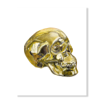 Goldair Gold Skull Art Print - A3