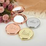 Makeup Mirror Personalized Compact Mirror Engraved Pocket Mirror Custom Birthday Gifts For Women Mother's Day Gifts Father's Day
