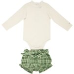 Made 4 Baby Girls 2 Piece Rib Bodyvest With Bow Pantaloon 6-12M