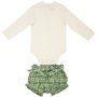 Made 4 Baby Girls 2 Piece Rib Bodyvest With Bow Pantaloon 6-12M
