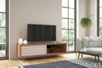 Bortollotti Venezza 1.8M White natural Tv Stand - 1453