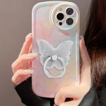 2024 Glitter Butterfly Back Case Foldable Mobile Phone Stand - Simple To Use And Easy To Install Foldable Adjustable Support Ang