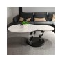 Kc Furn-sintered Stone Motion Coffee Table Silver