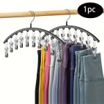 1PC Pants Hangers With 10 Clips For Holding Leggings jeans hats Household Space Saving For Organization Of Bedroom Bathroom Clos