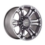 18" A-line Granite Charcoal Gray With Rivets And Milled 6 139 9J ET20 106.2 955KG Alloy Wheels - Autostyle Motorsport South Afri