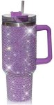 Generic Shiny Gliter Diamond Rhinestone Tumbler Stainless Steel Tumbler