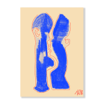 Electric Blue For You 2 Art Print - A1