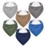 Nisxabebe Muslin Baby Bibs 6 Pack Baby Bandana Drool Bibs 100% Cotton For Baby Boy Girl Solid Colors Bib For Drooling Teething Boys