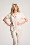 Short Sleeve + Long Pant Set - Large Choc Zebra Print
