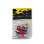 Plastic Hair Beads Wave Color 8 Pack