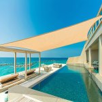 1PC Thickened Beige Shade Cloth Sunblock Fabric 90-95% Uv Protection Privacy Net For Balcony Courtyard Swimming Pool Multiple Si
