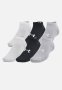 Under Armour Unisex Ua Essential 6 Pack Low - Black / Black / Halo Gray