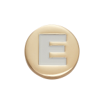 Goldair Gold Letter E Jibbitz - Multi Osfa