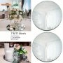 5pcs Wedding Mirror Tray 8-inch Round Mirror Candle Board Wedding Table Centerpiece Decorations Baby Shower Mirror Decoration Tray Wedding Table Candles Party Tiles Christmas