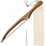 Bread Knife Bread Slicer Wood Handle Bread Knife Dough Pizza Cutter Pastry Cutter